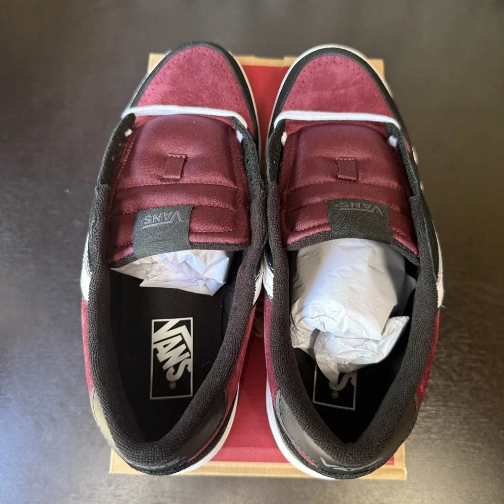 Vans Lowland 2.0 Skate Sneakers Shoes Red Black Men's Size 9 - VN000D6R2Q1
